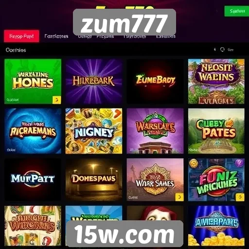 Comparativo de jogos disponíveis no zum777